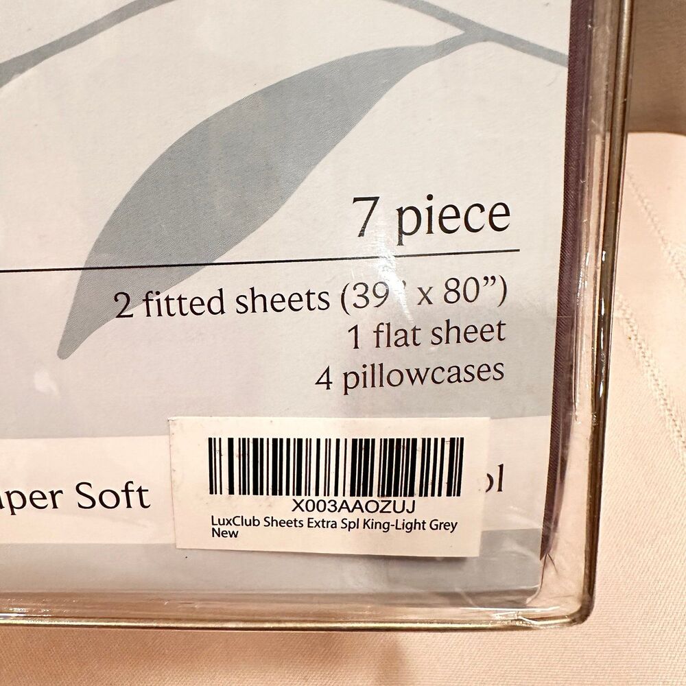 King Sheets 7 Piece Deep Pocket Sheets Set - Picture 11 of 11
